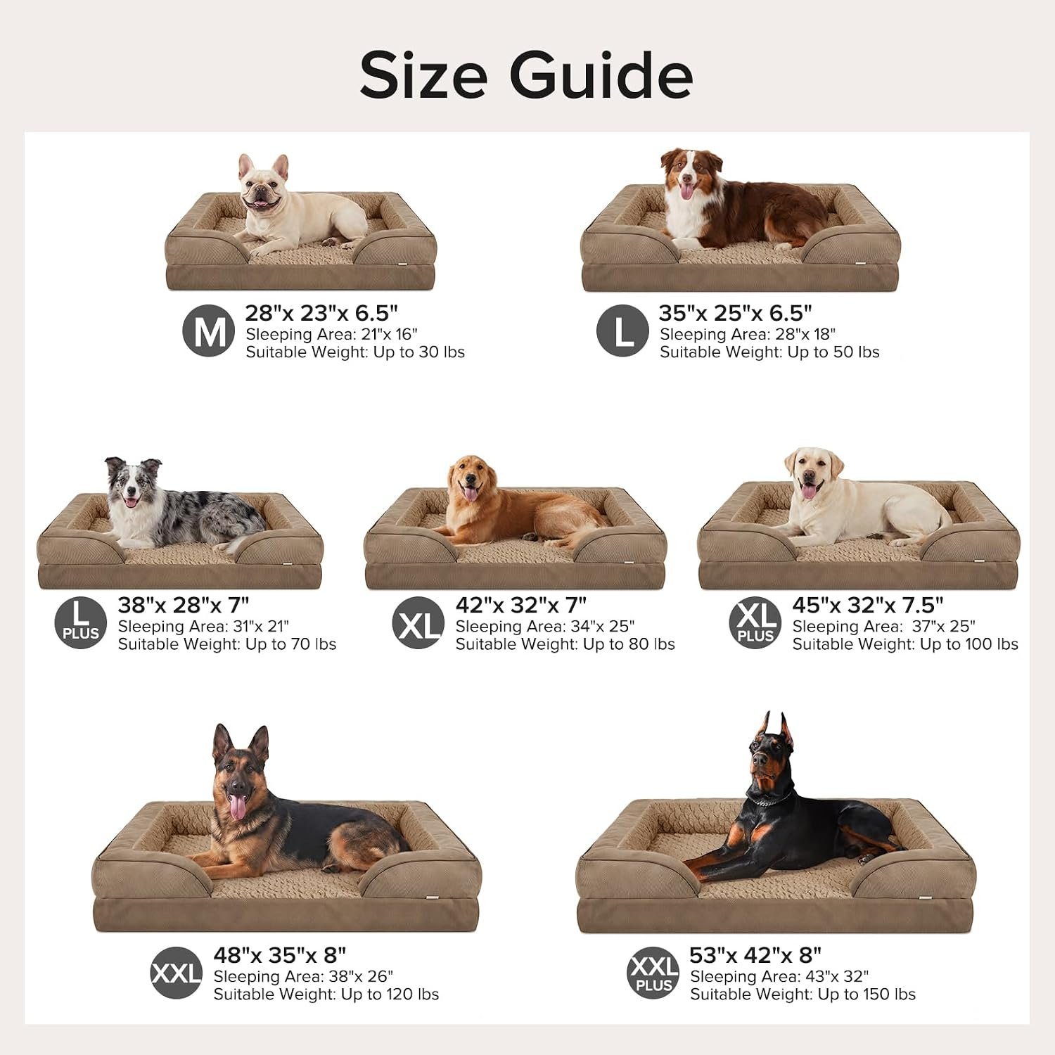 Orthopedic Extra Large Dog Bed, XXL Waterproof Dog Sofa, Egg-Crate Foam Couch with Washable Removable Cover, Waterproof Lining and Nonskid Bottom - Image 8