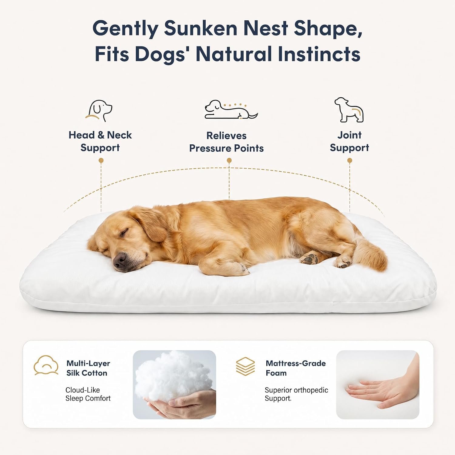 Magic Dog Orthopedic Extra Large Dog Bed 47 Inch, Super Soft XL Pet Bed - Image 6