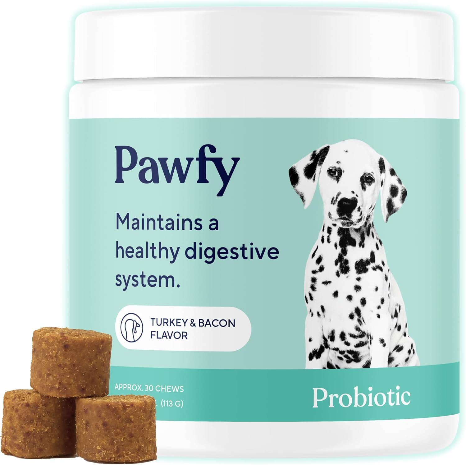Pawfy Probiotics for Dogs - Digestive & Gut Health Supplement for Yeast