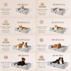 Alternative view of EHEYCIGA Orthopedic Extra Large Dog Bed, Waterproof Washable XL Pet Bed 44"