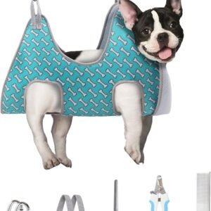Supet Dog Grooming Hammock for Nail Trimming, Pet Grooming Hanging Harness