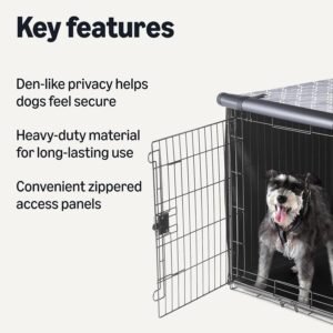 Alternative view of Amazon Basics Dog Cage Cover for 42-inch Wire Crates, Heavy-Duty with Zippered Panels