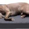 FurHaven Classic Sofa Orthopedic Dog Bed for Large Dogs, with Orthopedic Egg Crate with a Solid Orthopedic Foam Base for Joint Support, Removable Washable Cover, Large, Quilted Sofa, Iron Gray