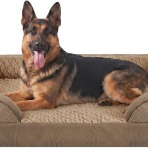 Orthopedic Extra Large Dog Bed, XXL Waterproof Dog Sofa, Egg-Crate Foam Couch with Washable Removable Cover, Waterproof Lining and Nonskid Bottom