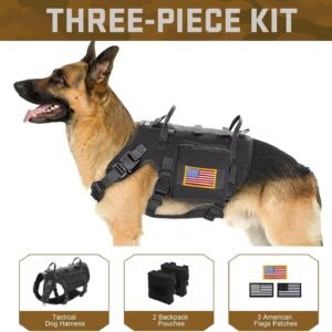 Alternative view of Forestpaw Tactical Dog Harness for Medium Dogs,Service Dog Vest,M,Black