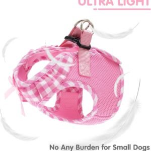Alternative view of PUPTECK Dog Harness for Puppy and Small Sized Dogs, Step-in No Pull Soft Mesh Vest Harness for Cats Small Pets Walking, Pink, New S