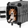 Mammoth Guardian 32" Heavy-Duty Travel Dog Kennel - Outdoor Crate for Puppies, Small & Medium Dogs, Secure 3 Bolt Lock, Pet Carrier, Adventure Ready for Hunting, Camping & Offroad – Gunmetal Gray