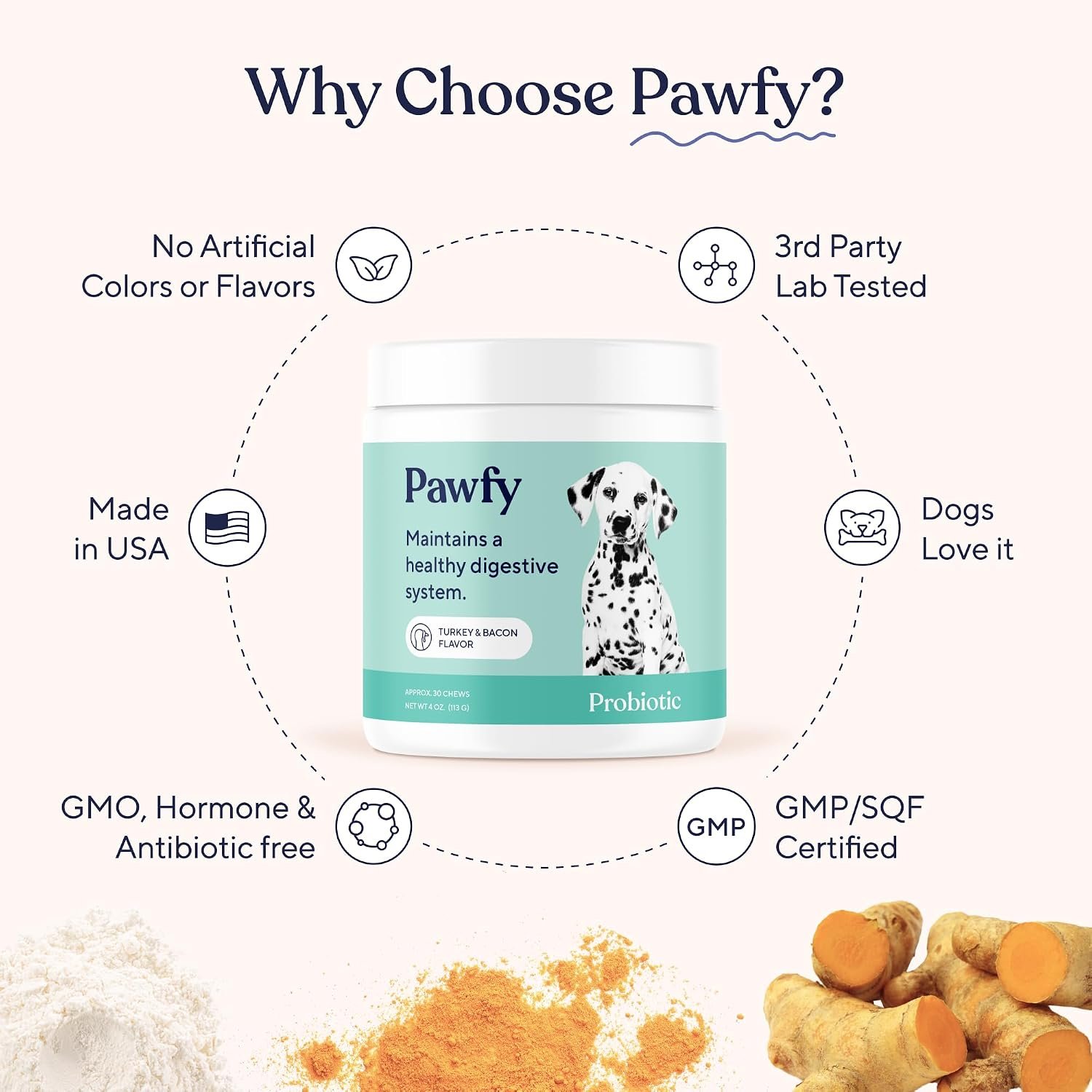 Pawfy Probiotics for Dogs - Digestive & Gut Health Supplement for Yeast - Image 6