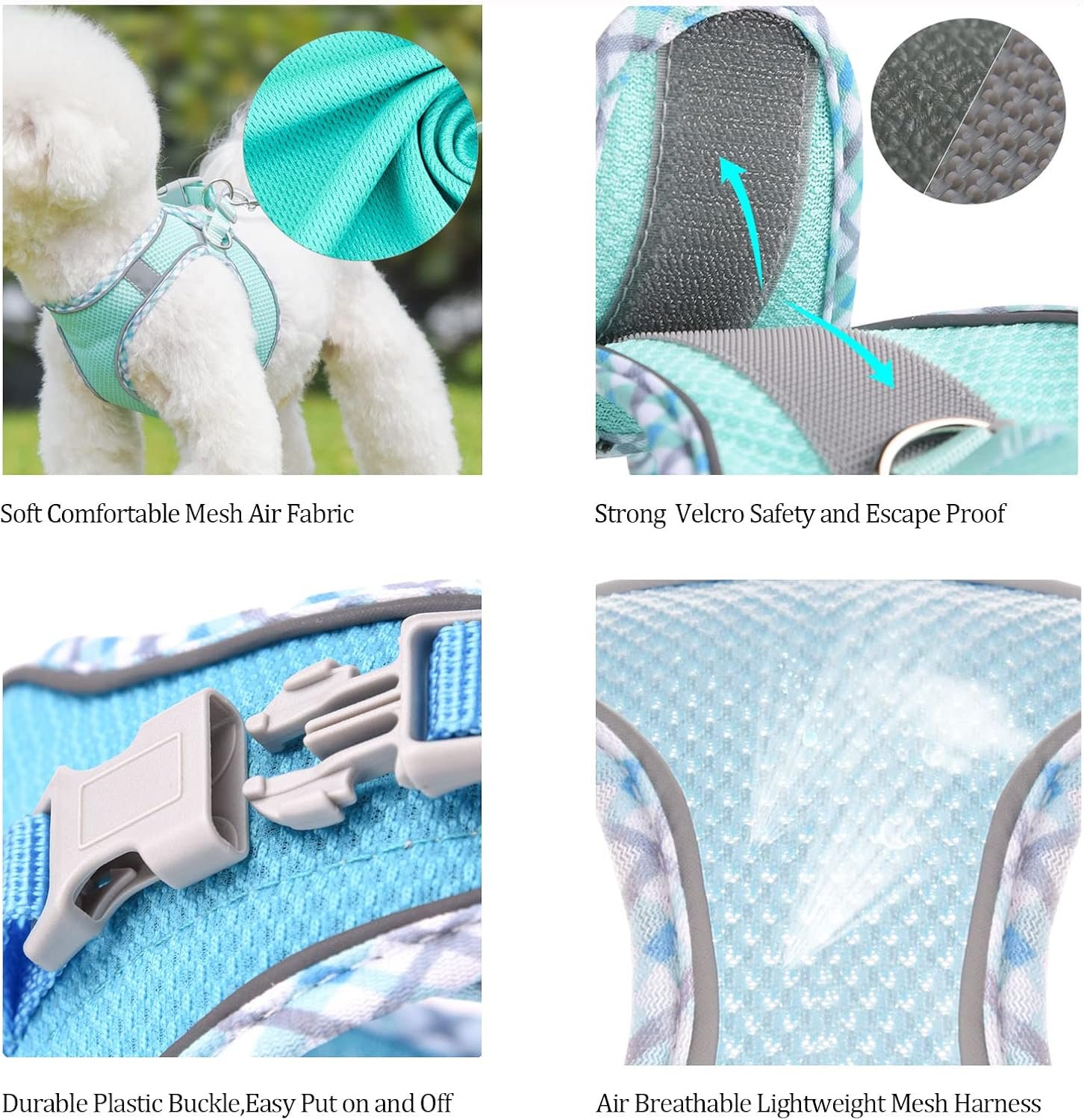 Step in Mesh Dog Harness and Leash Set Breathable Air Mesh Harness - Image 5