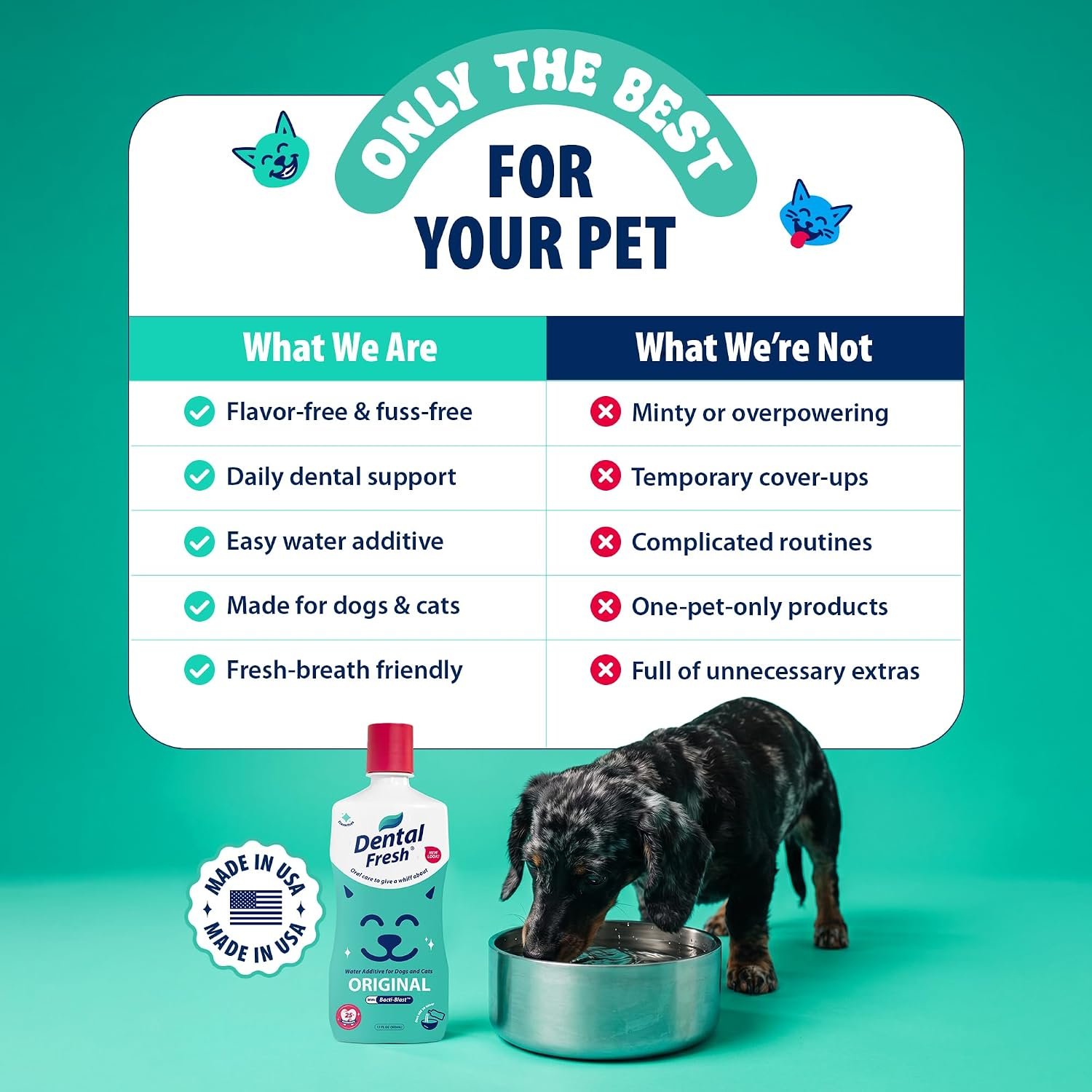 Dental Fresh Water Additive Flavorless Dental Care for Dogs & Cats 8 fl oz - Image 7