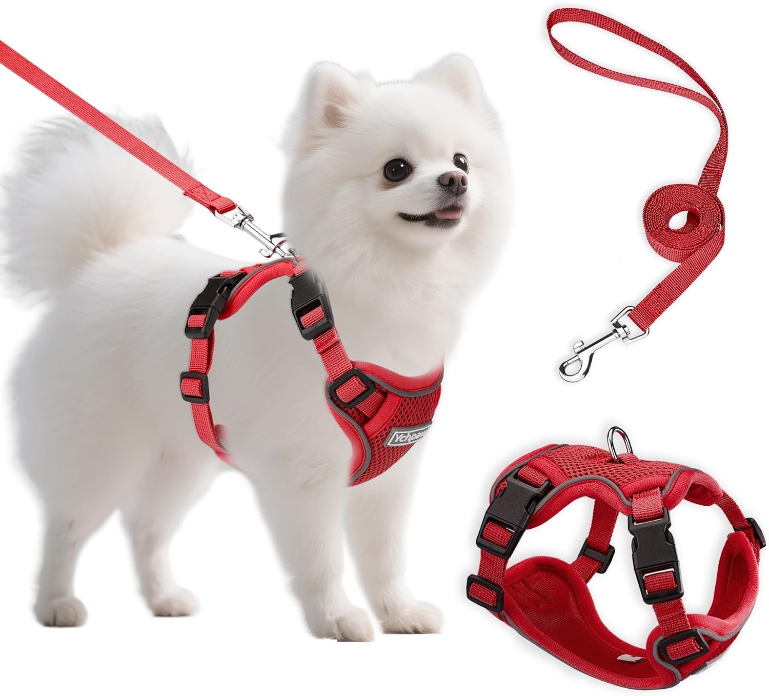 Small Dog Harness and Leash Set, Adjustable Small Sized Pet Vest