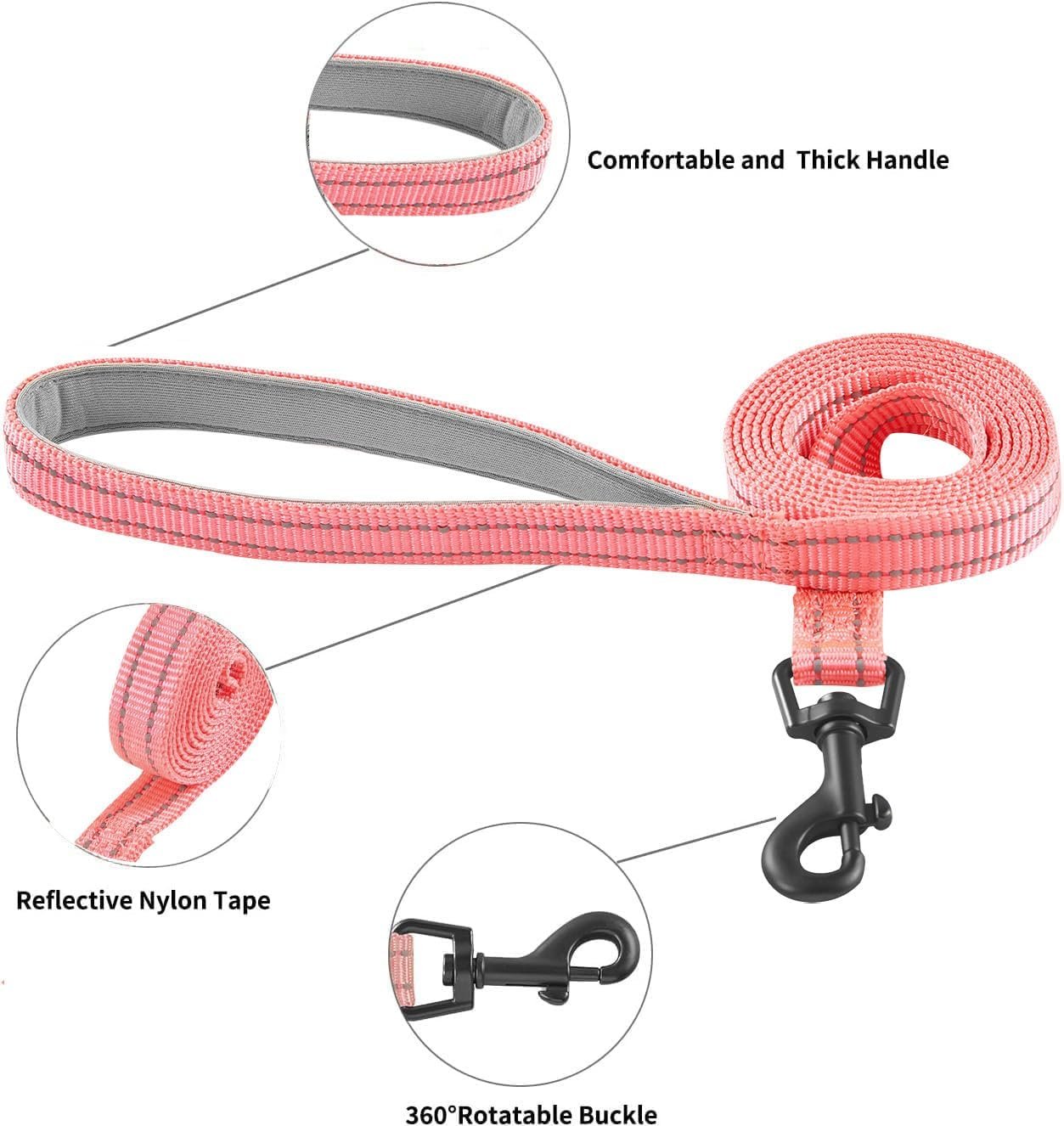 Hipubby Dog Harness and Leash Set, No Pull Soft Mesh Puppy Harness for Small Medium Dogs, Cats - Step in Reflective Breathable Lightweight Vest Harness for Walking, Training - Pink, M - Image 6