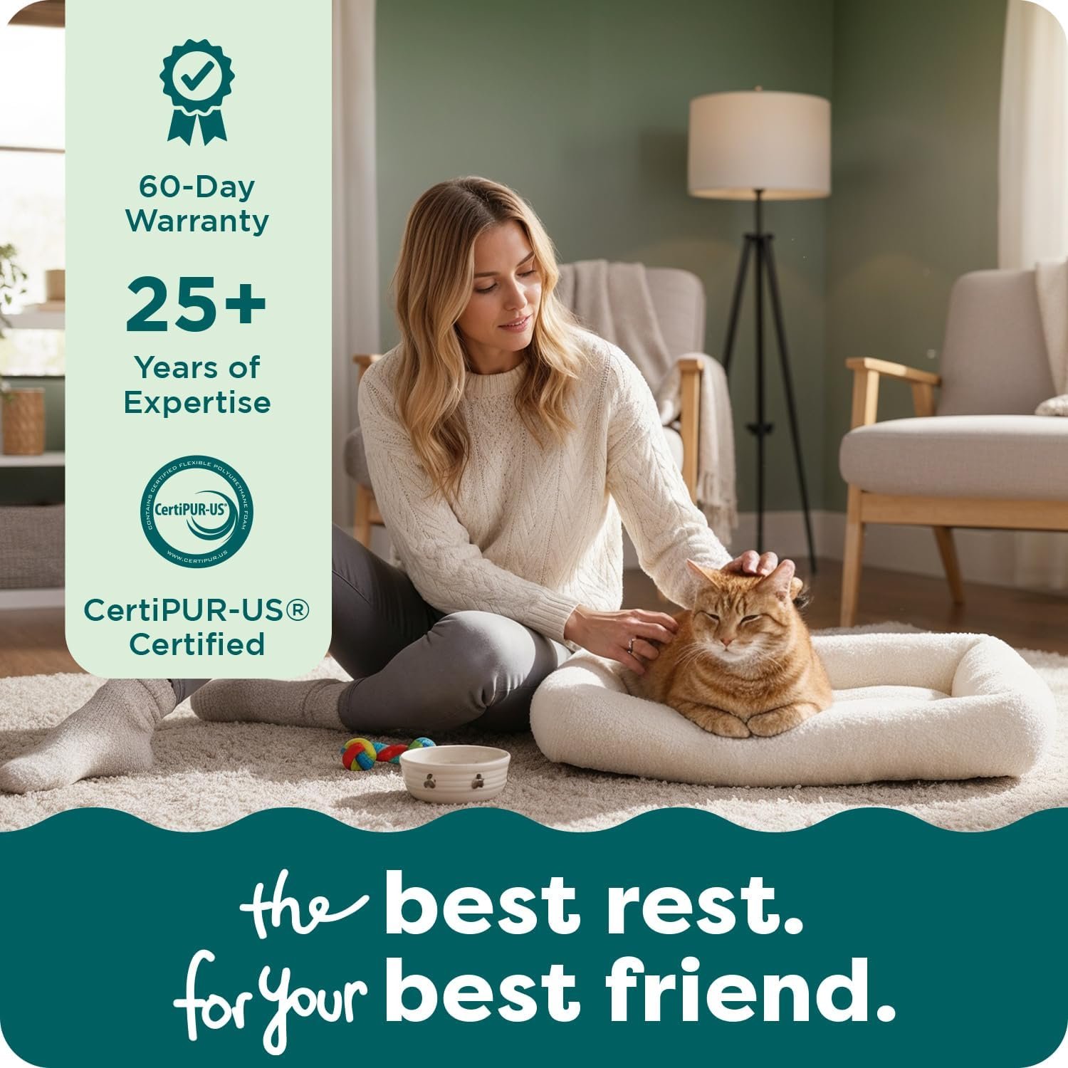 FurHaven Dog Bed for Extra Small Dogs & Cats, Bolster Crate Pad with Soft Supportive Base for Carriers & Kennels, Machine Washable, Extra Small, Sherpa Fleece, Cream - Image 9