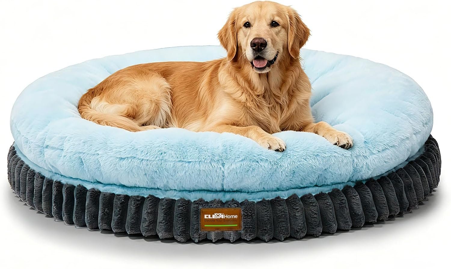ClevaHome Orthopedic Dog Bed for Large Medium Dogs, 42in Ice Blue
