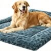 Large Size Washable Non‑deformable Rose-Velvet Comfort Dog Crate Mat