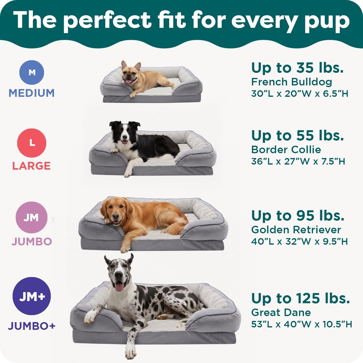 FurHaven Cooling Gel Dog Bed for Large Dogs, Comfort Sofa Bed with Cool Gel-Top Foam with a Solid Orthopedic Foam Base for Joint Support, Washable Cover, Jumbo XL, Plush & Velvet, Celadon Green. - Image 6
