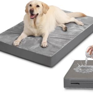 Waterproof Outdoor Dog Bed Large Sized Washable Crate Pad Orthopedic 35*22"