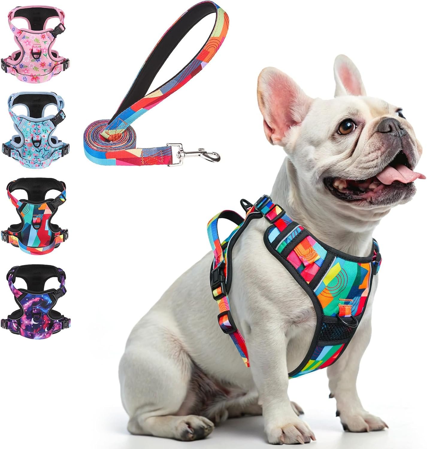 No Pull Dog Harness and Leash Set, Step in Puppy Pet Vest, Small
