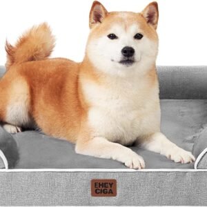 EHEYCIGA Orthopedic Dog Beds Large Sized Dog, Waterproof Washable Pet Bed