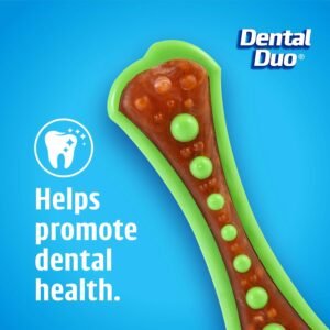 Alternative view of Hartz Chew 'n Clean Dental Duo Dog Treat & Chew Toy, Color Varies, Medium, 3 Pack