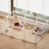 Dog Playpen Indoor Metal Pen, 10 Panel, 24" H, White Puppy Playpen