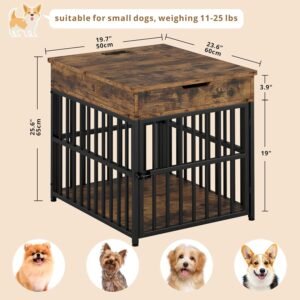 Alternative view of IRONCK Dog Crate Furniture for Small Dogs, Rustic Brown