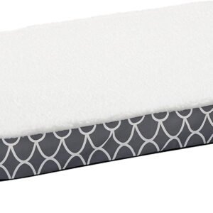 MidWest Homes for Pets Orthopedic Dog Bed w/Removable Dog Bed Cover ft. Teflon Fabric Protector, XL Dog Breed, 36 x 48 Inch, Gray/White Geometric Pattern