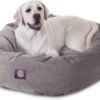 Majestic Pet Micro Velvet Dog Bed, 40 Inch Large, Round, Washable, Vintage