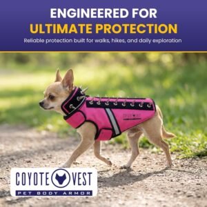 Alternative view of CoyoteVest SpikeVest Dog Harness, Made in the USA, S-Neon Pink