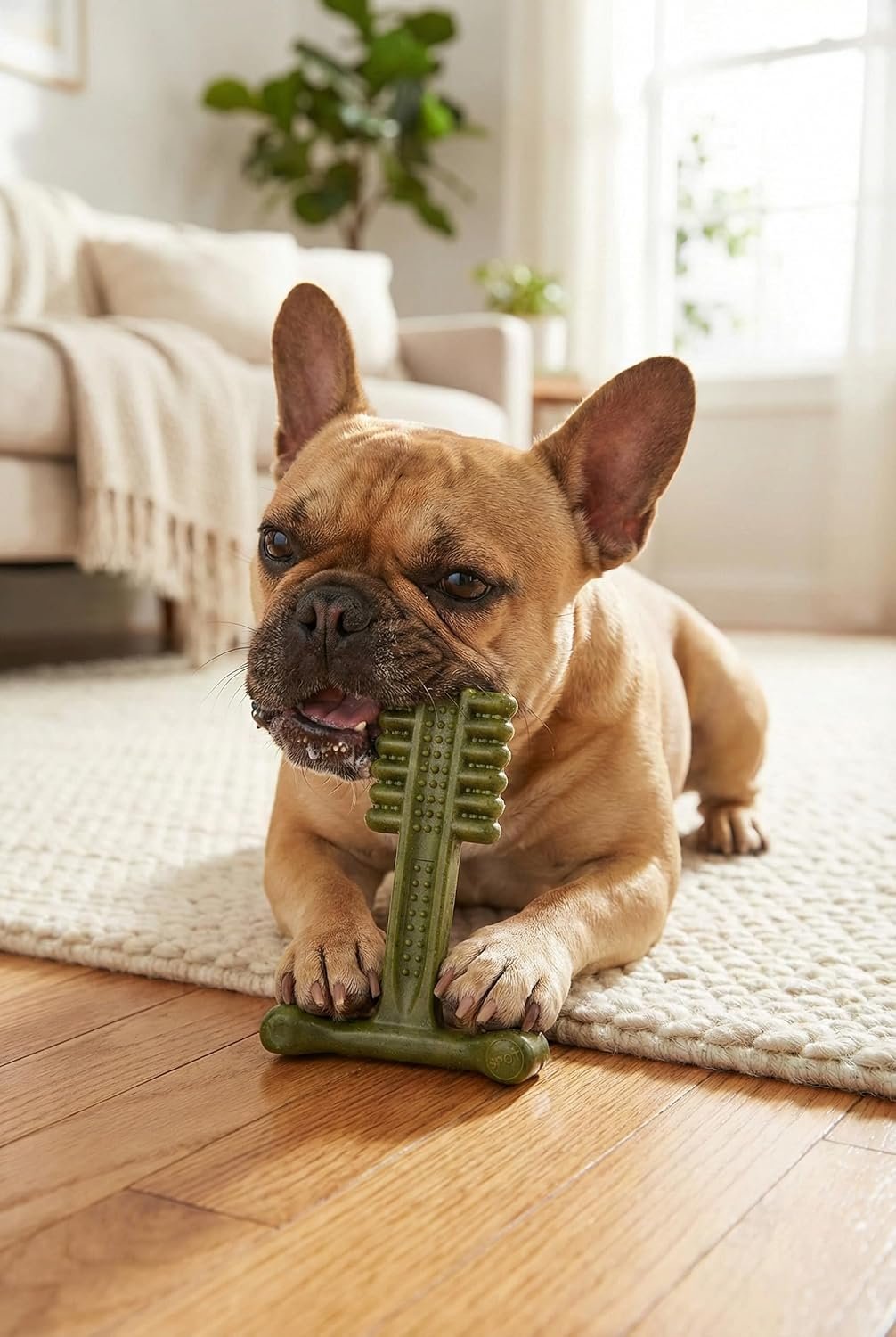 SPOT Bam-Bones Plus Toothbrush Dog Chew Toy for Small Dogs 10–30 lbs, Bamboo & Nylon Dental Chew with Mint & Baking Soda, Cleans Teeth & Freshens Breath, for Moderate to Heavy Chewers, 4 Inch - Image 6