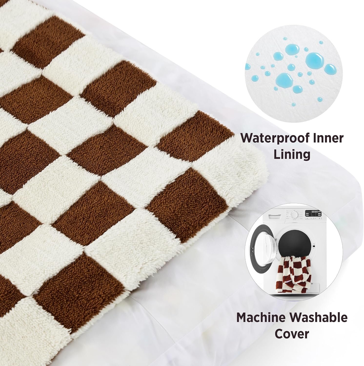 LE SURE Cute Aesthetic XL Dog Bed, Jacquard Thick Pet Pillow,44x32 - Image 4