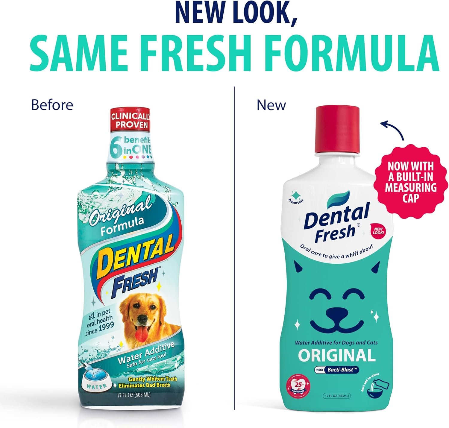 Dental Fresh Water Additive Flavorless Dental Care for Dogs & Cats 8 fl oz - Image 2
