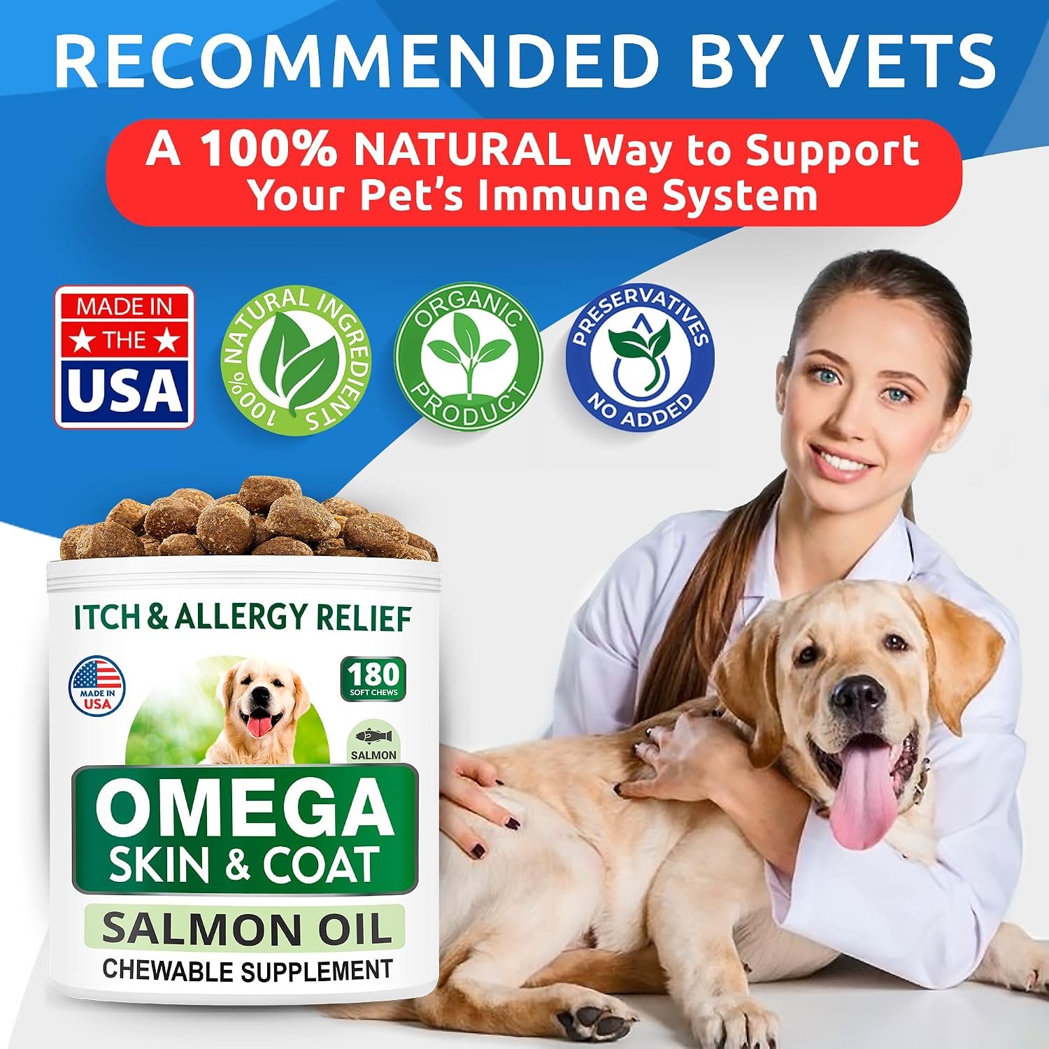 BARK&SPARK Fish Oil Omega 3 for Dogs - Skin & Coat, Itch&Allergy Support - Image 6