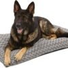 MidWest Homes for Pets XL QuietTime Deluxe Gray Ombré Swirl Plush Pet Bed, Machine Washable, Non-Skid Bottom, Soft Crate Mat for 48-inch Crates