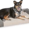 MidWest Homes for Pets Signature QuietTime® Memory Foam Dog Bed Sofa, Ideal for Large Dog Breeds, Gray, Bed Measures 43.55 x 27.76 x 5.44