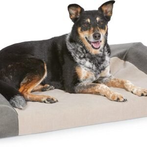 MidWest Homes for Pets Signature QuietTime® Memory Foam Dog Bed Sofa, Ideal for Large Dog Breeds, Gray, Bed Measures 43.55 x 27.76 x 5.44
