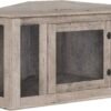 MAHANCRIS Dog Crate Furniture, 44.5" Wooden Dog Kennel, Corner Design
