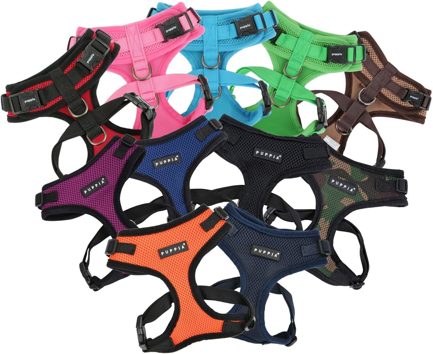 Authentic Puppia RiteFit Harness with Adjustable Neck, Pink, Medium - Image 3