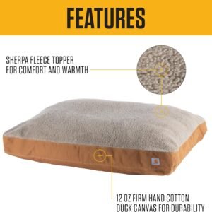 Alternative view of Carhartt Firm Duck Sherpa-Topped Dog Bed Carhartt Brown L