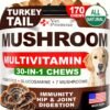 Turkey Tail Mushroom for Dogs - 170 Chews - Mushroom Supplement for Dogs