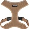 Best Pet Supplies Voyager Aerolite Over the Head Dog Harness, No Pull Breathable Air Mesh Vest, Quick Dry with Reflective Stitching, Adjustable Escape Resistant Harness - Beige, Large