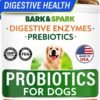 BARK&SPARK Probiotics for Dogs, Digestive Health Chews with Fiber & Enzymes