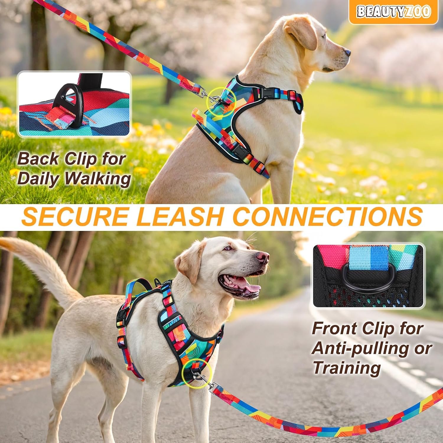 No Pull Dog Harness and Leash Set, Step in Puppy Pet Vest, Small - Image 4