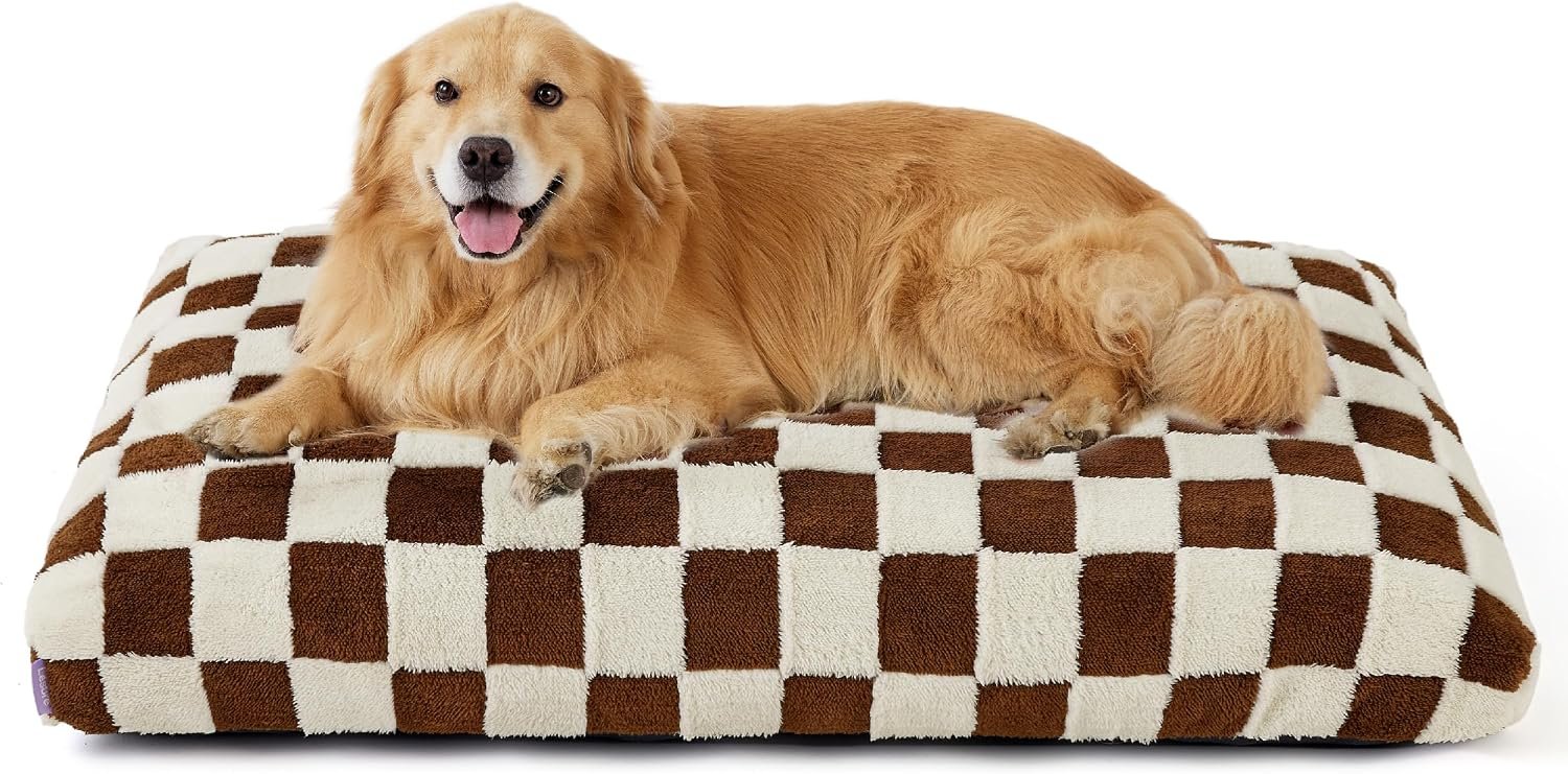 LE SURE Cute Aesthetic XL Dog Bed, Jacquard Thick Pet Pillow,44x32