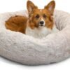 Best Friends by Sheri Original Calming Donut Dog Bed, Oyster, Medium, 30"