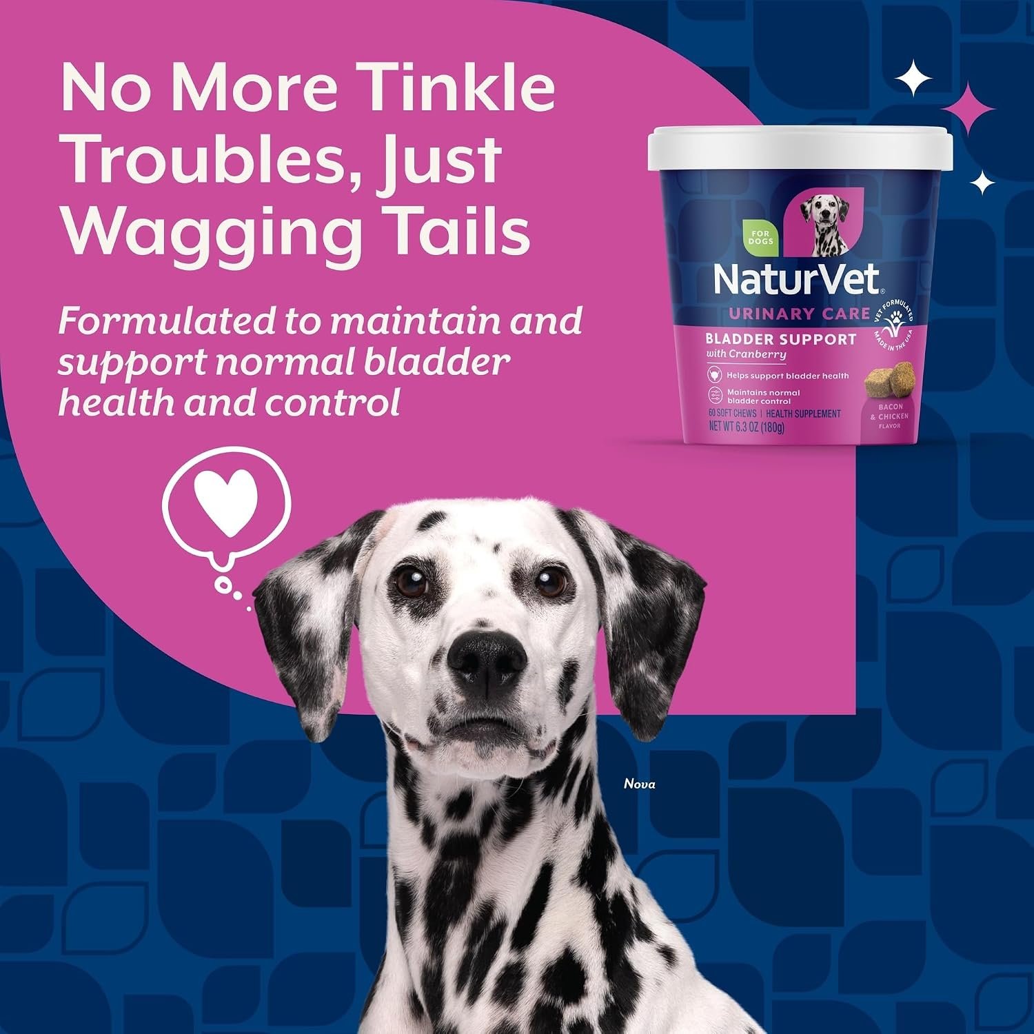 NaturVet Bladder Support Plus Cranberry for Dogs, 60 ct Soft Chews - Image 3