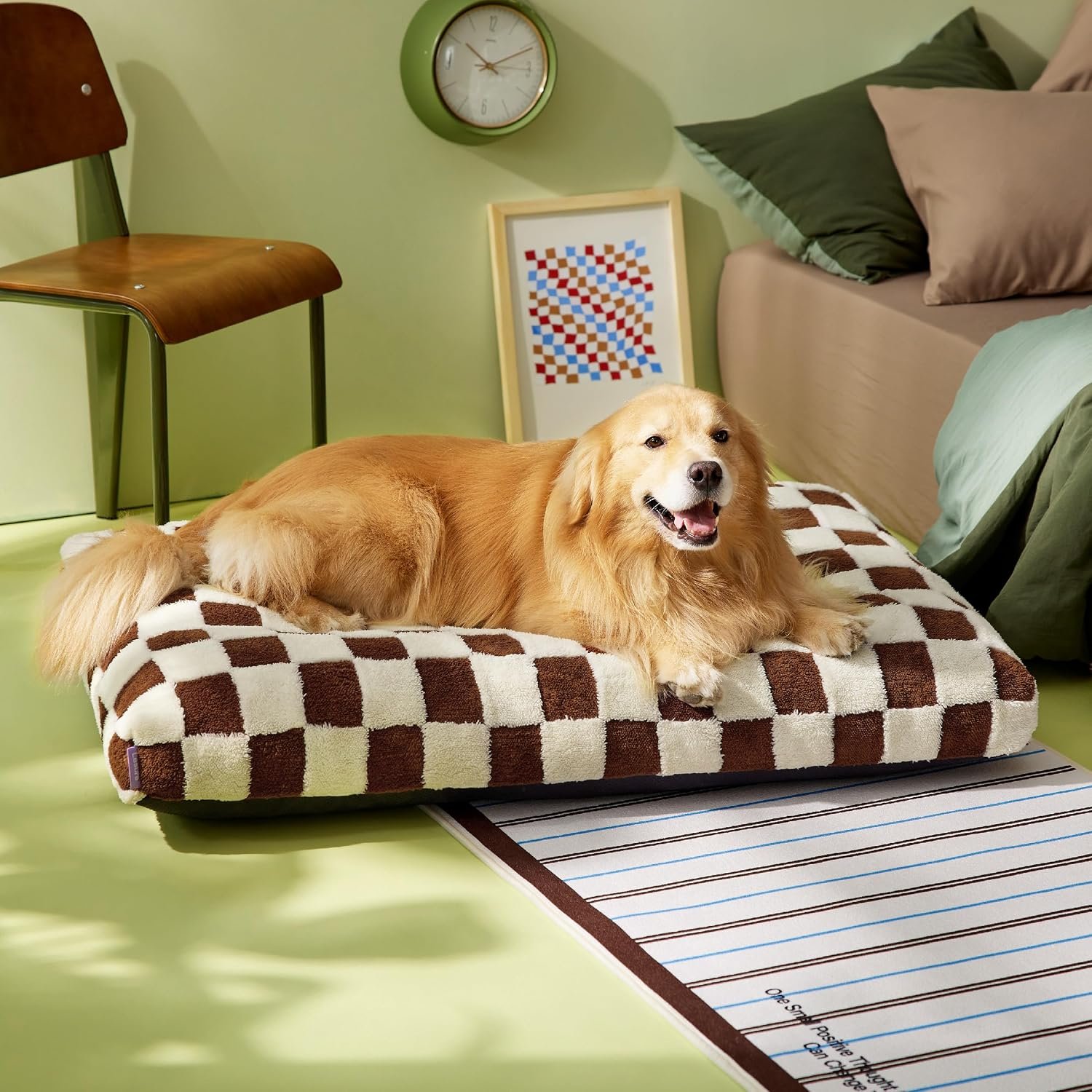 LE SURE Cute Aesthetic XL Dog Bed, Jacquard Thick Pet Pillow,44x32 - Image 6