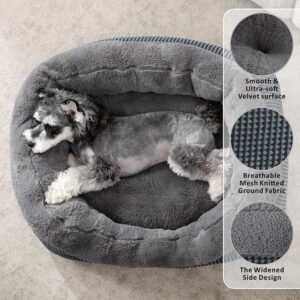 Alternative view of Small Dog Bed for Small Dogs, Cat Beds for Indoor Cats Washable, Orthopedic Dog Bed, Warming Soft Calming Sleeping Puppy Bed Durable Pet Bed with Anti-Slip Bottom S(20"x19"x6")