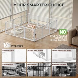 Alternative view of Dog Playpen Indoor Metal Pen, 8 Panel, 24" H, White Puppy Playpen